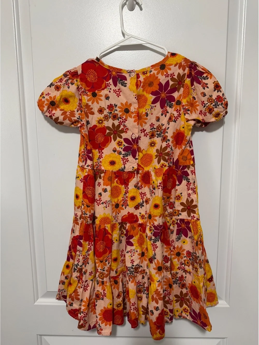 Gymboree Girls Fall Floral Short Sleeve Dress Size 10